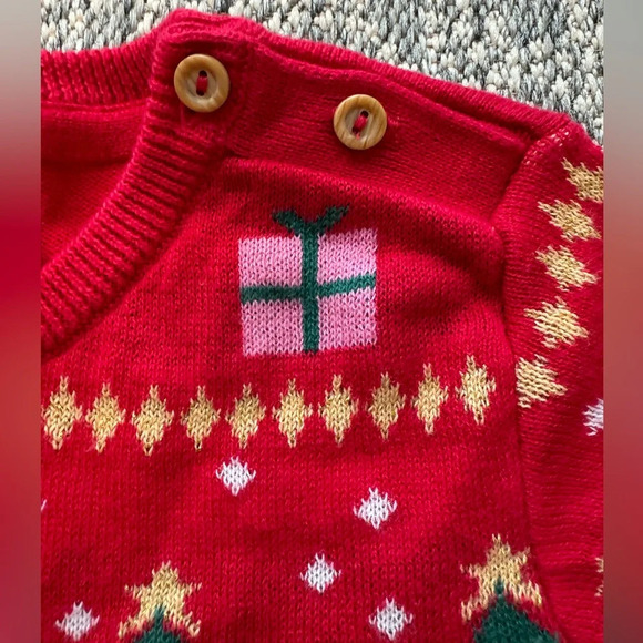 H&M Santa X-Mas Christmas Red Pattern Sweater - 18 Months - Picture 5 of 11